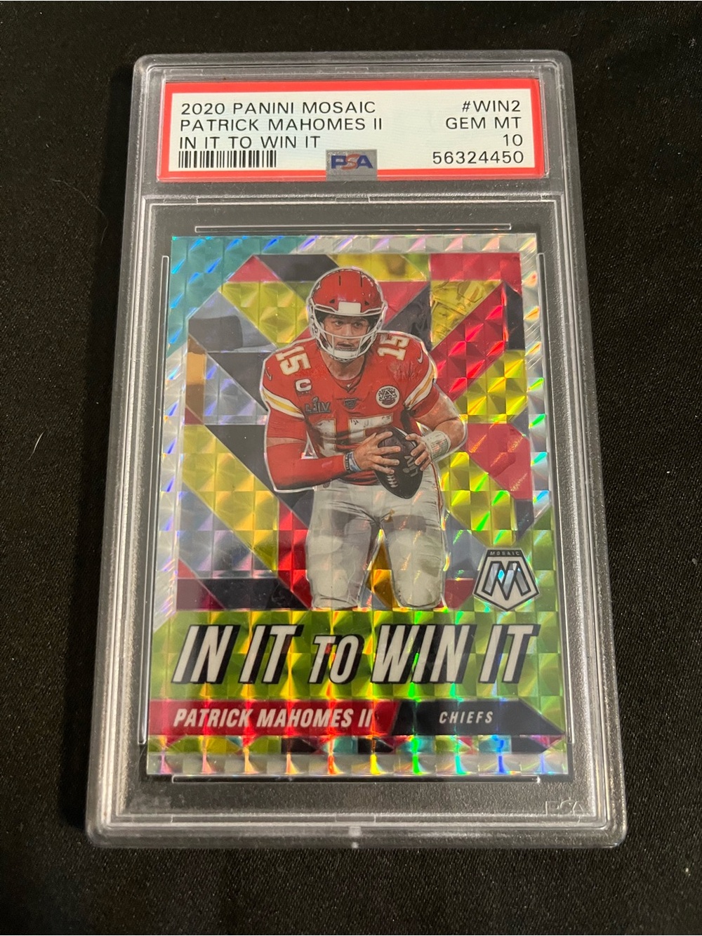 Panini Mosaic Multicolor Patrick Mahomes II Card - Red, Yellow, Green, Blue